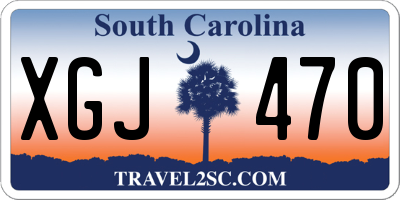 SC license plate XGJ470