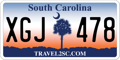 SC license plate XGJ478