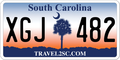 SC license plate XGJ482