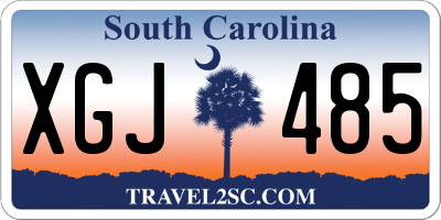 SC license plate XGJ485