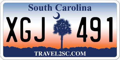 SC license plate XGJ491
