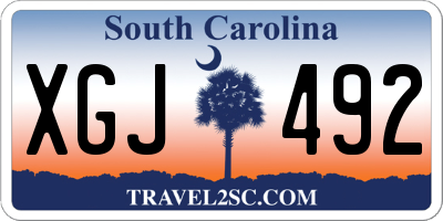 SC license plate XGJ492