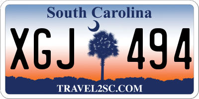 SC license plate XGJ494