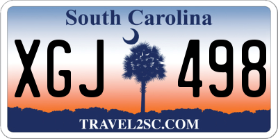 SC license plate XGJ498