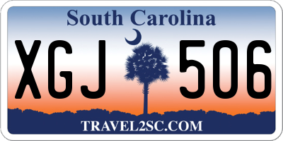 SC license plate XGJ506