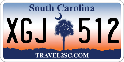 SC license plate XGJ512