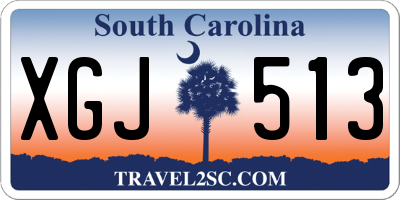 SC license plate XGJ513