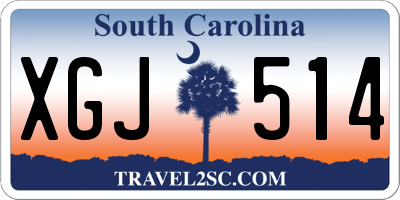 SC license plate XGJ514