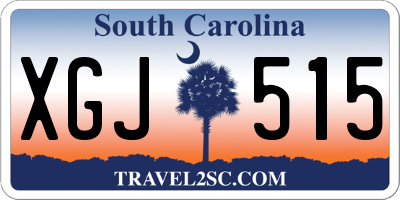 SC license plate XGJ515