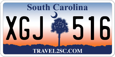 SC license plate XGJ516