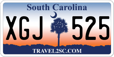 SC license plate XGJ525