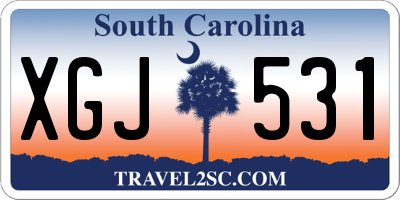 SC license plate XGJ531