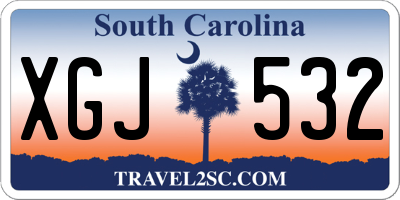 SC license plate XGJ532
