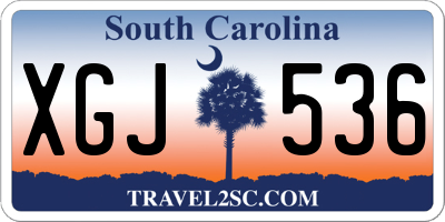 SC license plate XGJ536