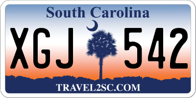SC license plate XGJ542