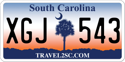 SC license plate XGJ543