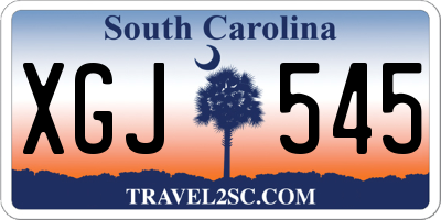 SC license plate XGJ545
