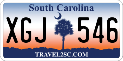 SC license plate XGJ546