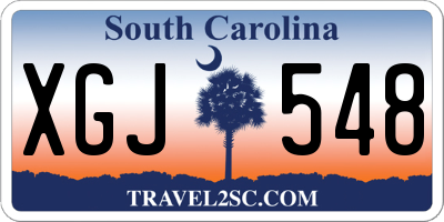 SC license plate XGJ548