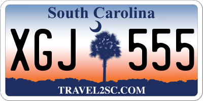SC license plate XGJ555