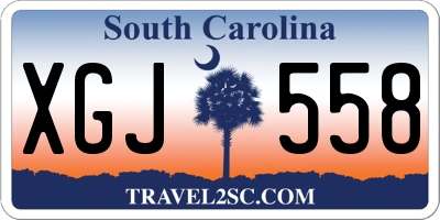 SC license plate XGJ558
