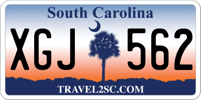 SC license plate XGJ562