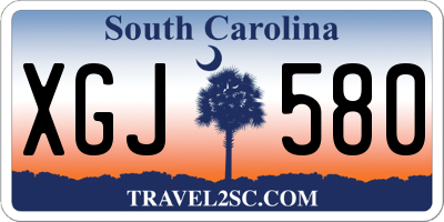SC license plate XGJ580