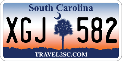 SC license plate XGJ582