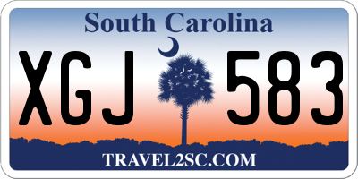 SC license plate XGJ583