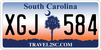 SC license plate XGJ584
