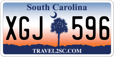 SC license plate XGJ596