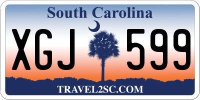 SC license plate XGJ599