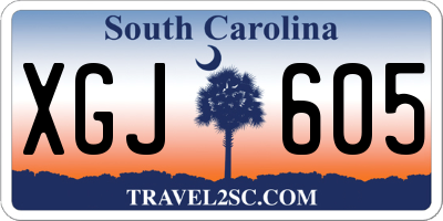 SC license plate XGJ605