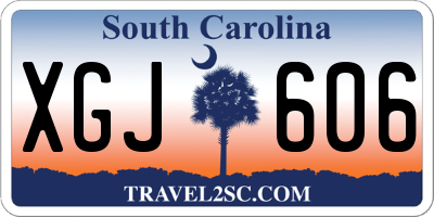 SC license plate XGJ606