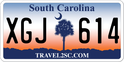 SC license plate XGJ614