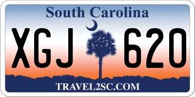 SC license plate XGJ620