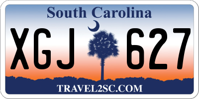 SC license plate XGJ627