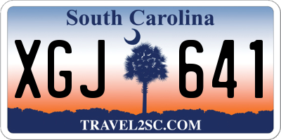 SC license plate XGJ641