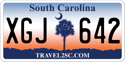 SC license plate XGJ642
