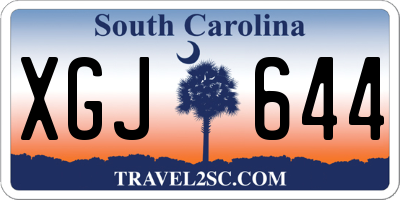 SC license plate XGJ644