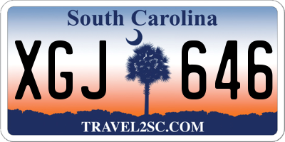 SC license plate XGJ646