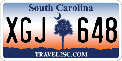 SC license plate XGJ648