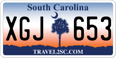 SC license plate XGJ653