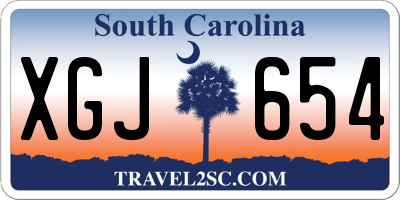 SC license plate XGJ654