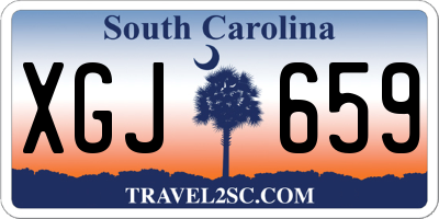 SC license plate XGJ659