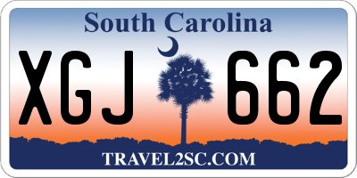SC license plate XGJ662