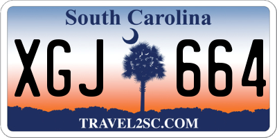 SC license plate XGJ664