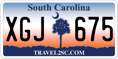 SC license plate XGJ675