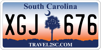 SC license plate XGJ676