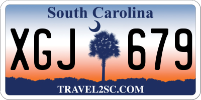 SC license plate XGJ679